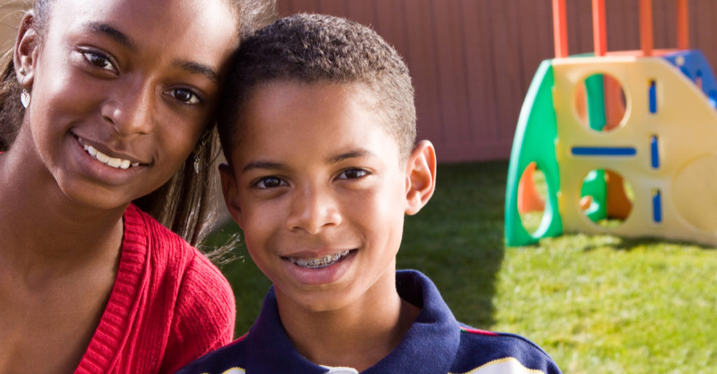 braces on smiling kids